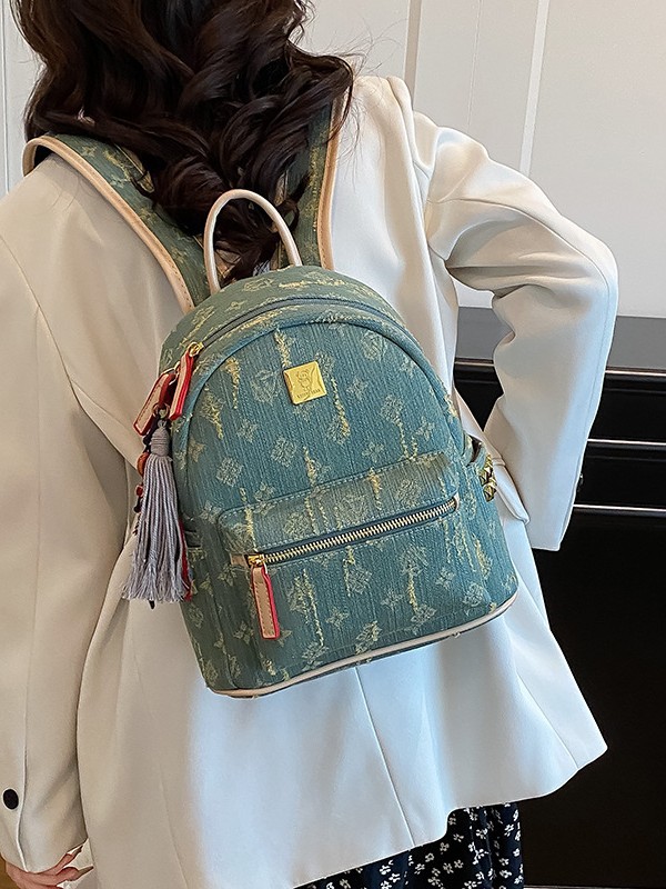 free shipping designer bag New Fashion Backpack Cowboy Large Capacity Backpack outdoor Travel Bag for woman