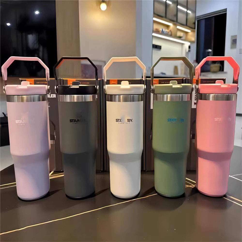 30oz Water Bottle Stainless Steel Coffee Mug Cold and Hot Double-layer Insulated Cup Tumbler Thermos Car Travel Mug Vacuum outdoor Camping Cup