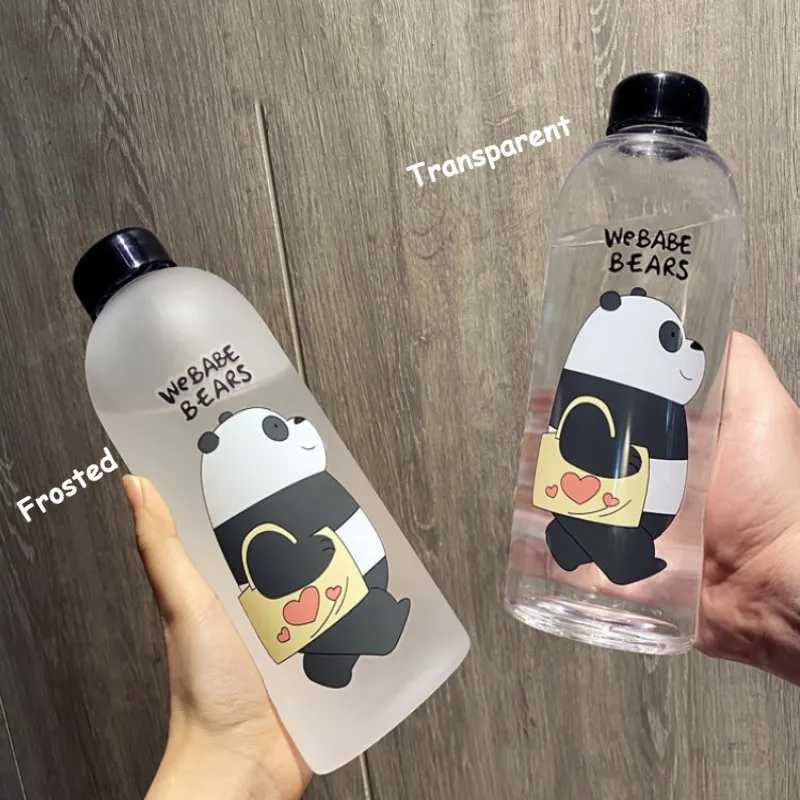 1Pcs 1000ml Plastic Transparent Water Bottle BPA Free Portable Outdoor Sports Cup Mug Student with Straw For Outdoor Sports J250923