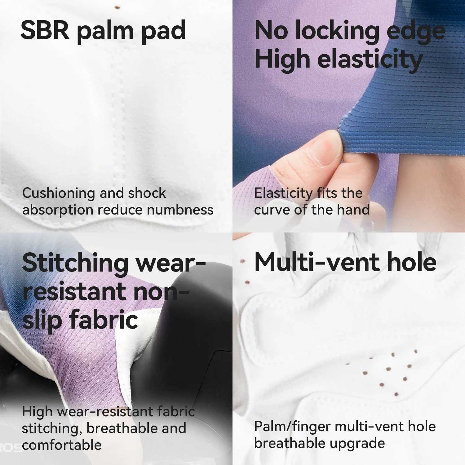 ROCKBROS Summer Half Finger Cycling Gloves Gel Padding Breathable Shock Absorbing Cycling Accessories Pro Cycling Gloves J2509221