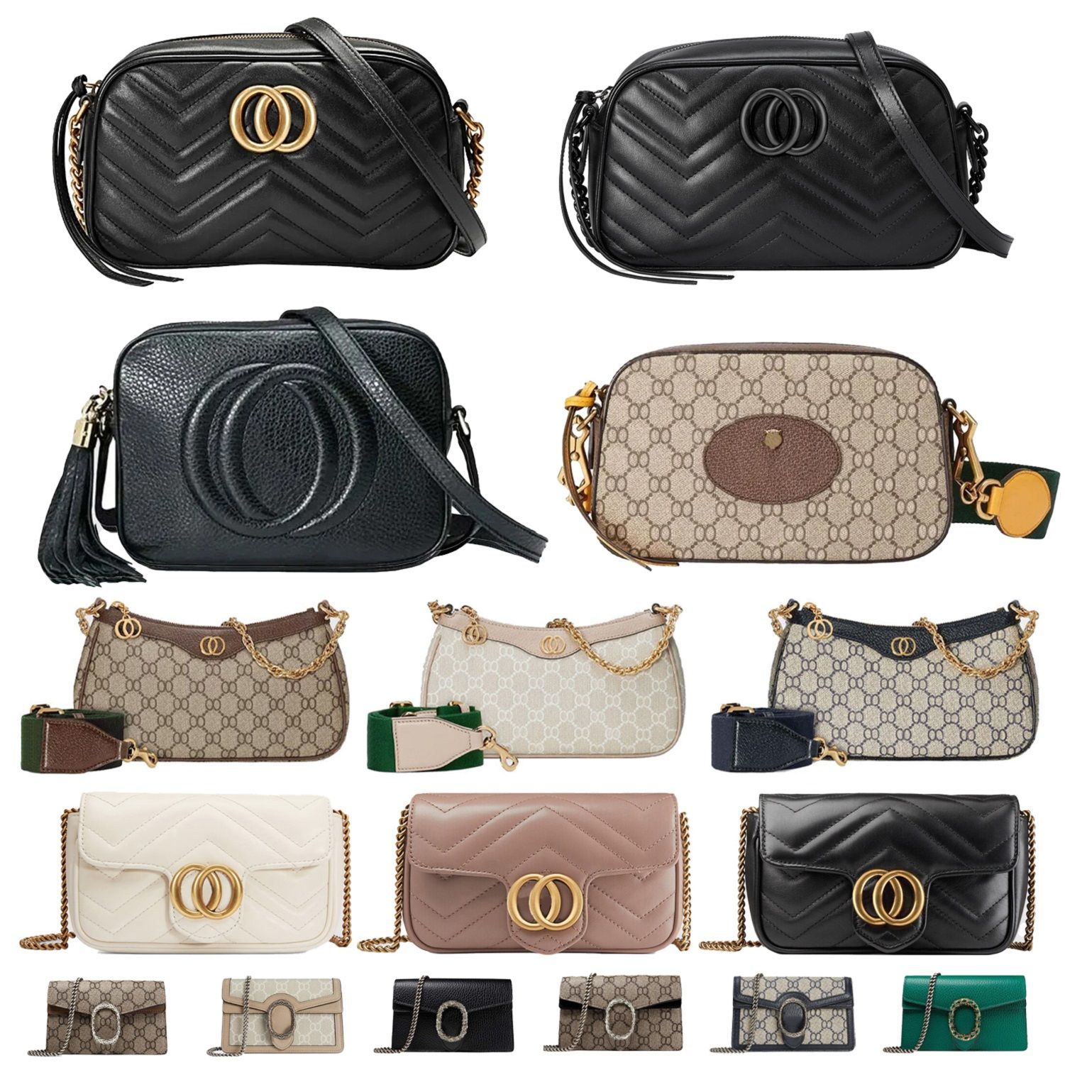 Designer bag Shoulder bag Luxury Camera bag Crossbody bag High Quality Leather Wallet Women Classic Black Shoulder bag Tassel Charm Double Letter Metal Decoration