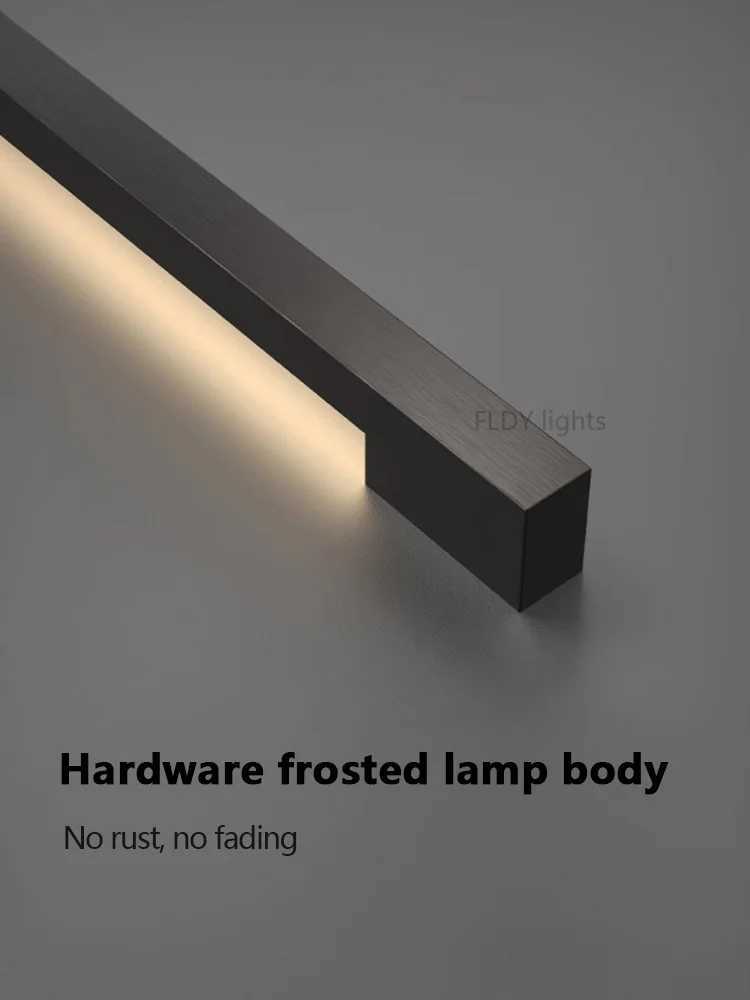 Modern Minimalist Long Wall Lamp LED Wall Mounted Light Indoor Living Room Bedroom Background Lamp Home Decora Fixtures 110220V C250923