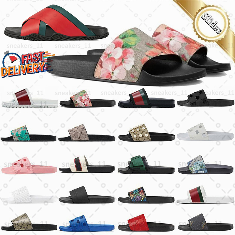 2025 Designer slide slippers women geranium men sandal quality fashion slippers fashion sandals mens and womens slippers flats slippers designer s f08z#