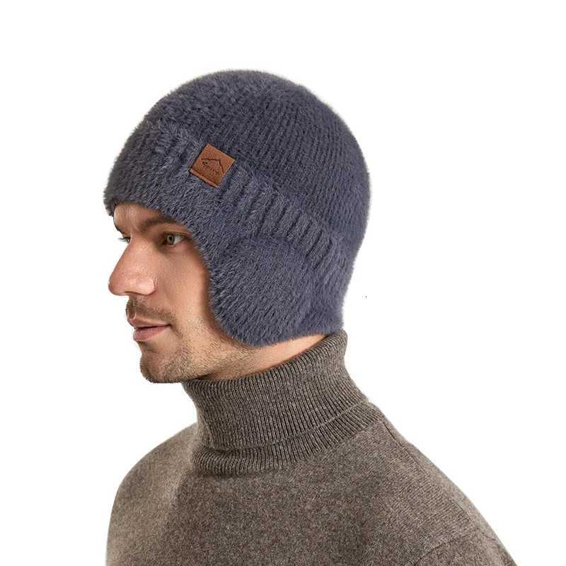Thermal Fleece Lined Winter Hat with Ear Flaps for Men and Women Unisex Knitted Beanie for Cold WeatherXJ250923