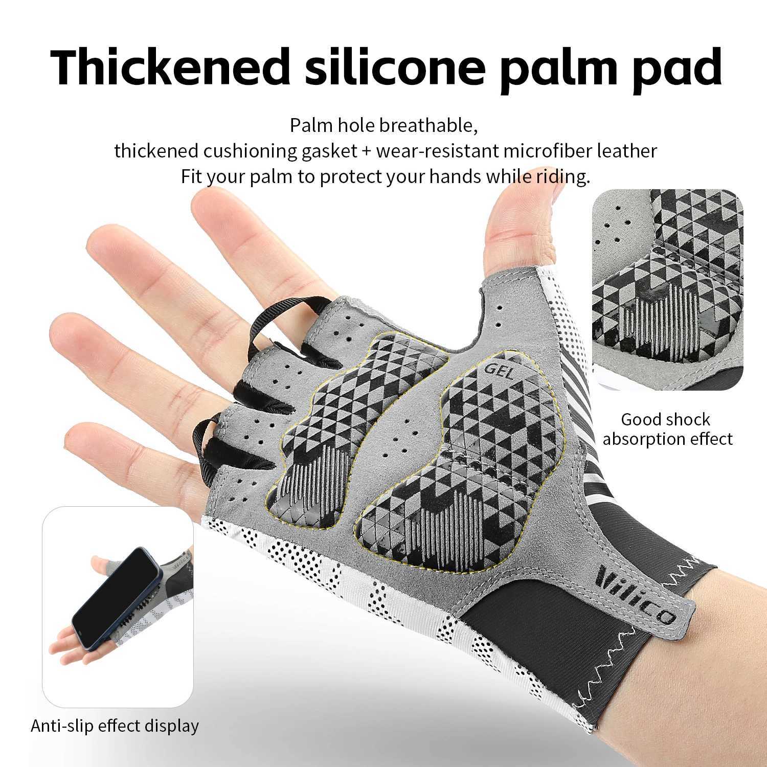 2025 Summer Cycling Gloves for Men ShockAbsorbing Padded Breathable Bicycle Gloves MTB Road Mountain Bike Riding Gloves J250922