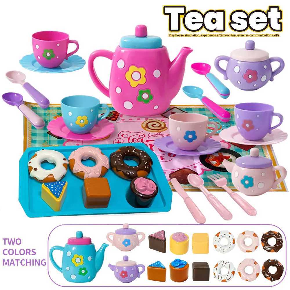 Tea set for girls tea party set tea set for kids including kettle cookies food for kids gifts for boys and girls C2509221