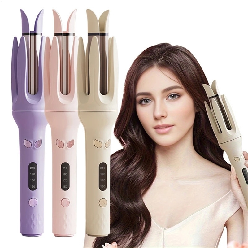 Negative Ions Automatic Hair Curler 28mm Electric Ceramic Curling Hair Stick Rotating Curl Waves Anti-Tangle Curling Iron Styler 241228