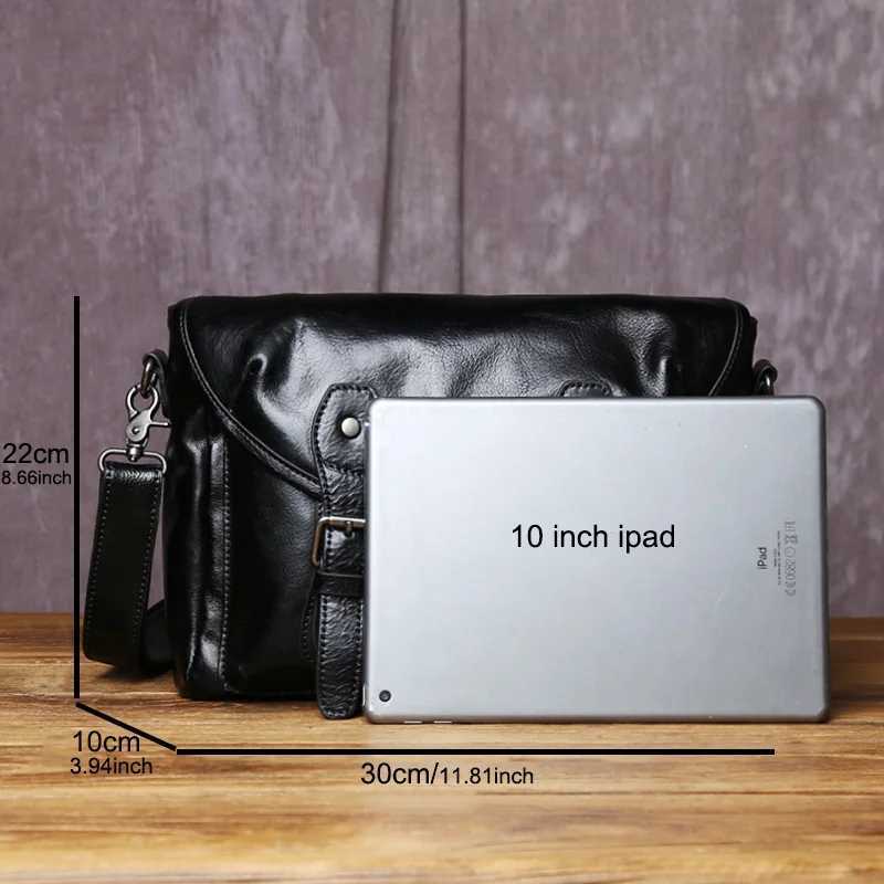 JLFGPJ High Quality Genuine Leather Mens Shoulder Bag With Top Layer Cowhide Horizontal Zipper And Simple Crossbody Bag J251025