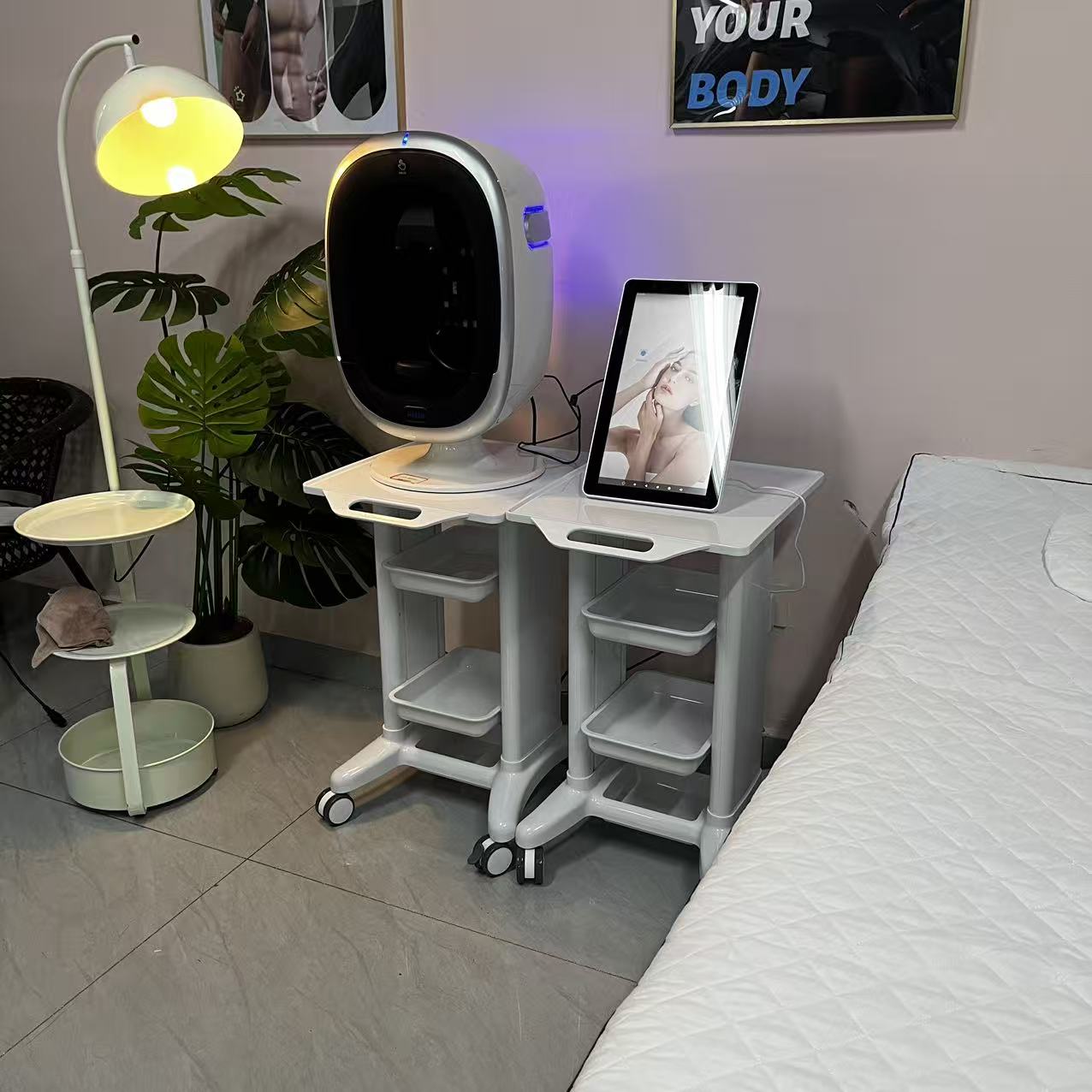 15.6 Inch Screen 3D AI Facial Skin Analyzer Multi Language Skin Analysis Magic Mirror Face Scanner Machine for Commercial Use