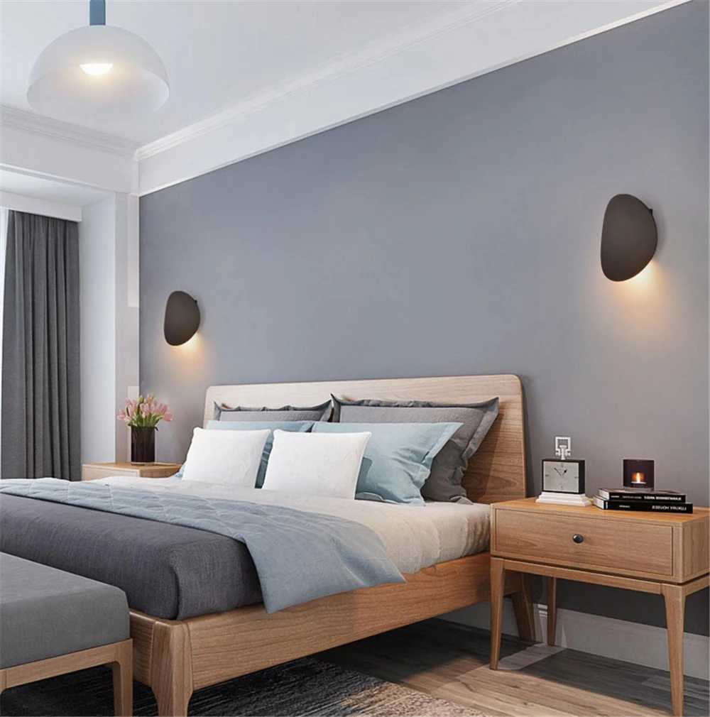 LED Indoor Wall Lamps Modern Simple Aluminum Wall Lamp Bedroom and Living Room Lighting Black White Gold Wall Lamp Light Fixture C251124