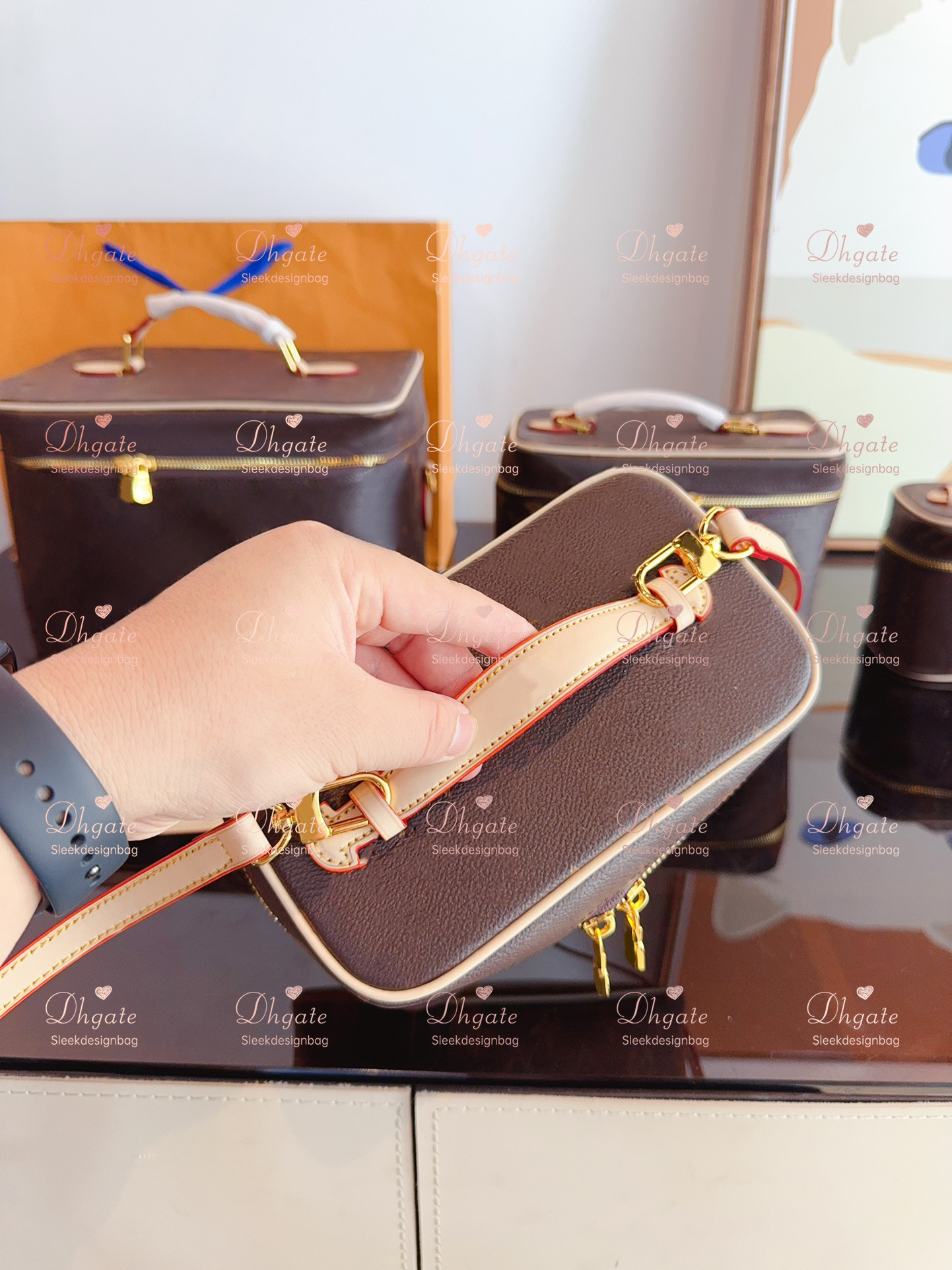 Designer Vanity Bag Women Leather Nice Mini Cosmetic Cases Totes toiletry Luxury Shoulder Bags Crossbody Handbag large makeup bag Top Quality Purses