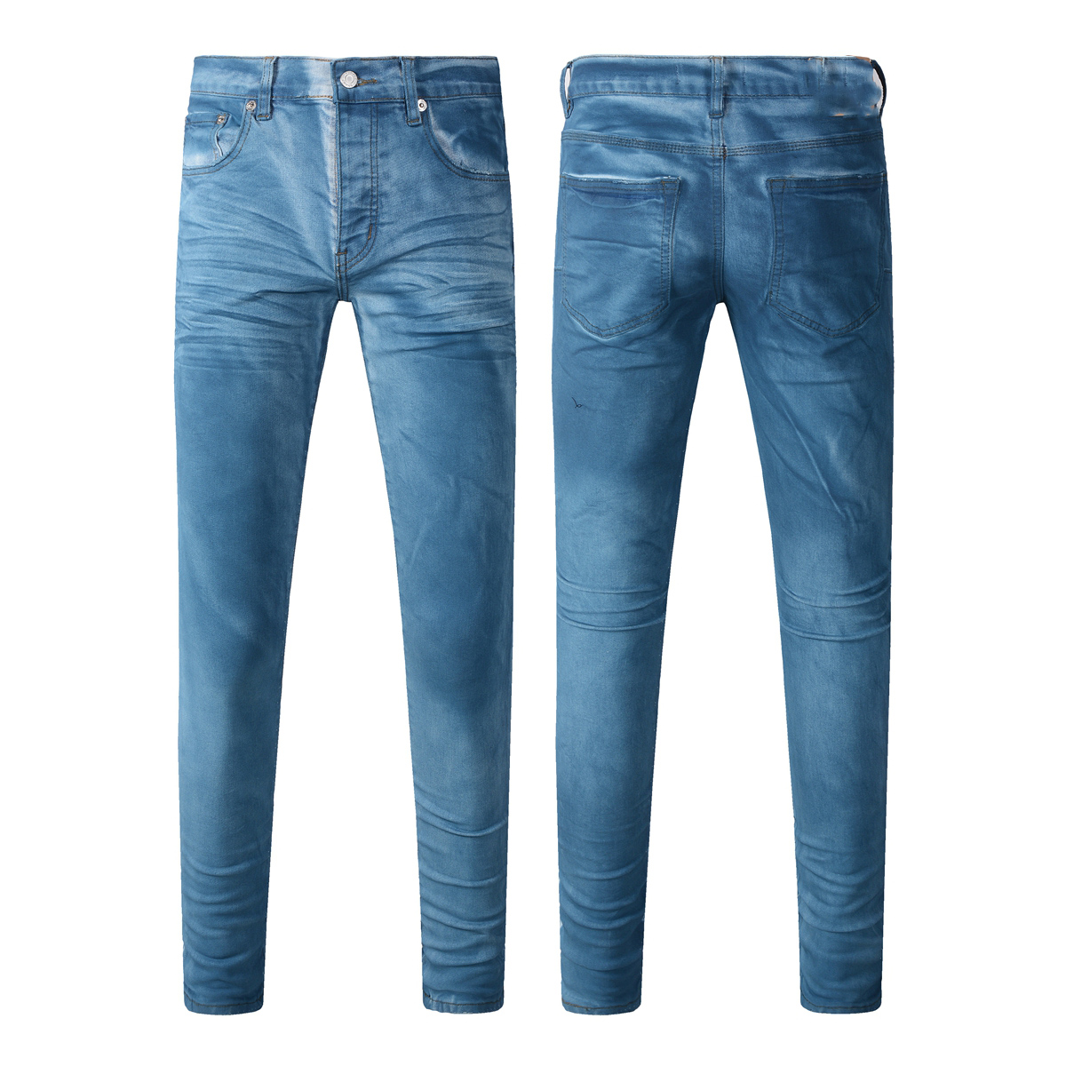 jeans designer men jeans womens pants summer High Street Retro Straight Regular Jeans Washed Old Jeans Long