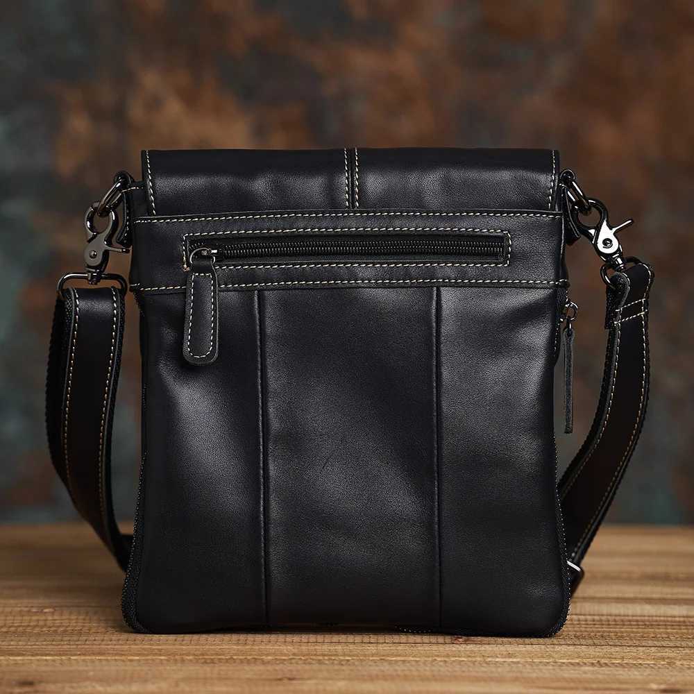 NASVA Leather Mens Shoulder Bag Fashion Casual Messenger Bag School Bags Retro Crossbody Bags For 97 Inch Ipad J251025