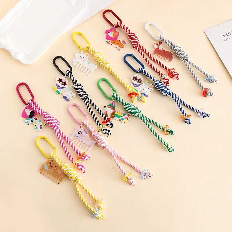 Dopamine Phone Lanyard Multifunctional Acrylic Keychain with Mini Comb Wrist Strap AntiLoss BagCup Charm for Women D250923