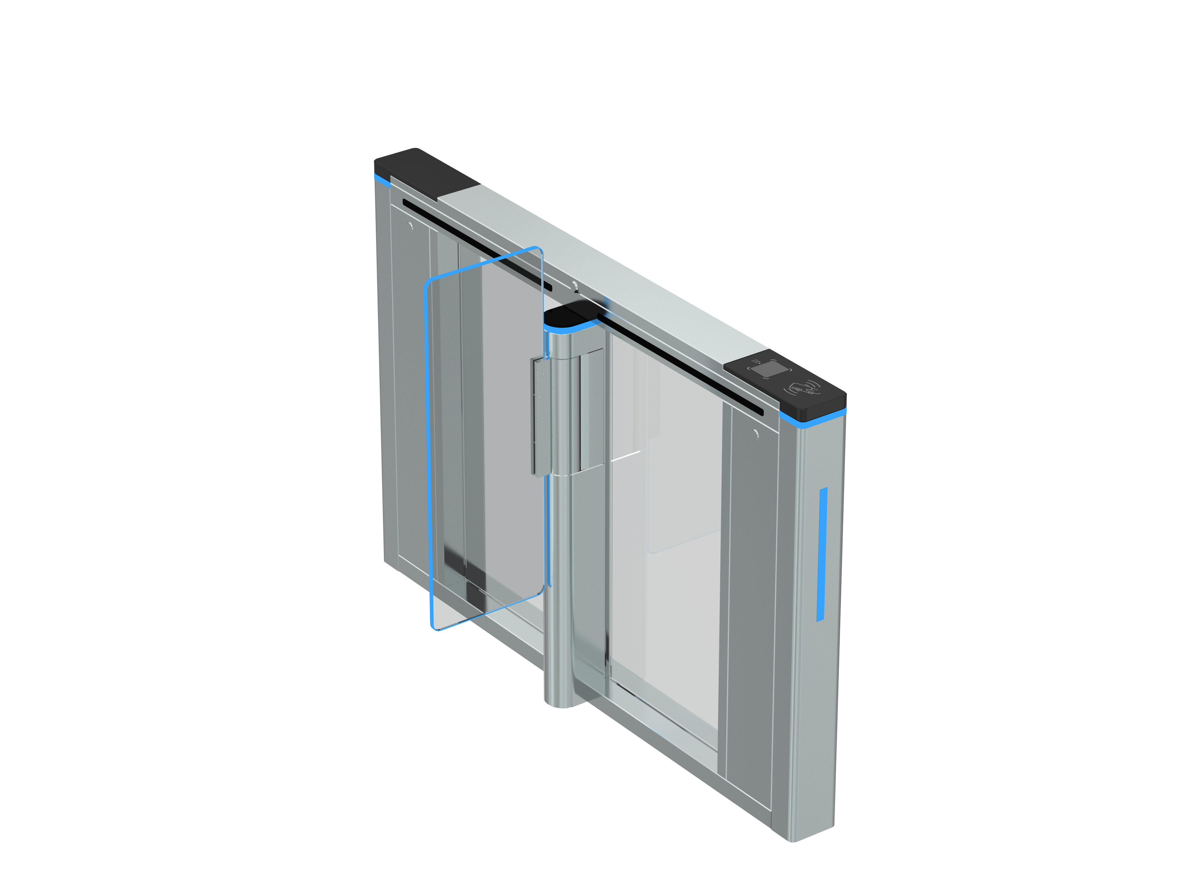 Intelligent Pedestrian Access Gate - Brushless Motor Optional, Anti-Crossing & Anti-Climb, Fast Passage Speed Gate for Public Areas-NO02