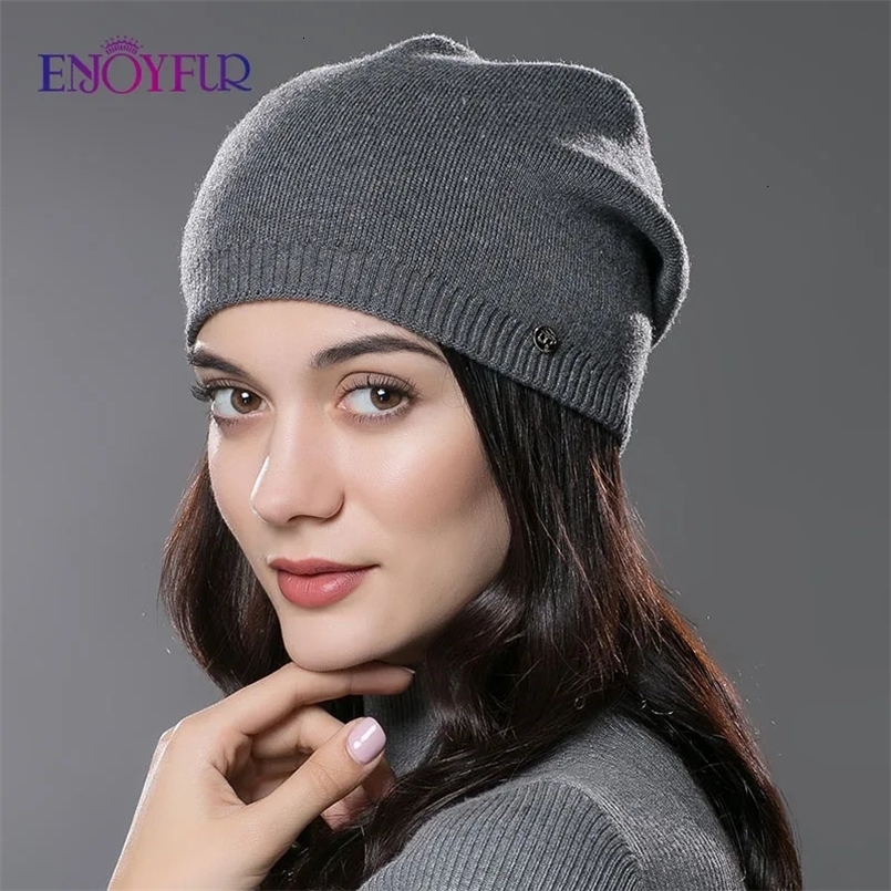 BeanieSkull Caps Women's hat knitted Wool hats for winter Hip-hop Style Gorros For female good quality casual caps 231215