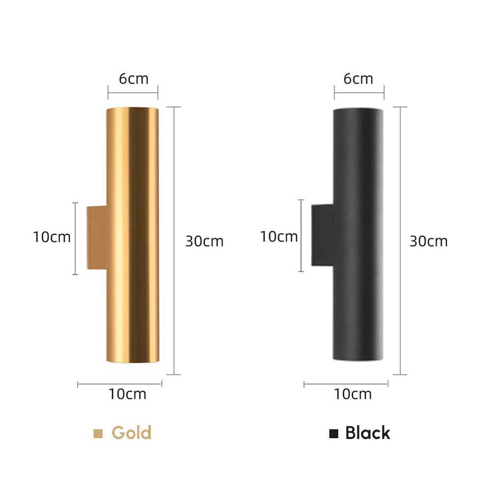 Modern COB LED Wall Lamps 14W DoubleHeaded Cylindrical Wall Lights AC85265V Indoor Lighting for Living Room Corridor Bedside C251124