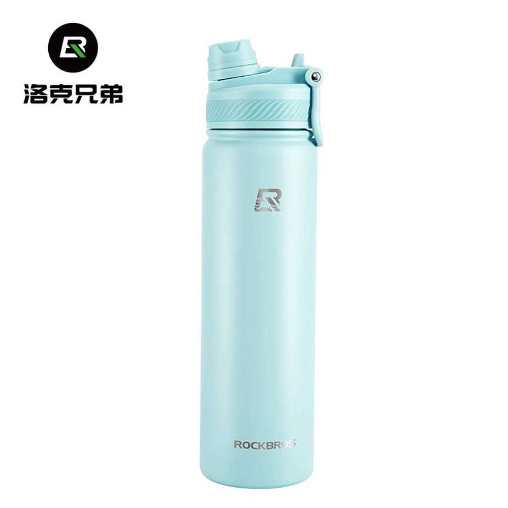 ROCKBROS Insulated Cup Thermal Water Bottle Sports Non Slip 304 Stainless Steel Cold And Hot Thermo Cup Cycling Hiking Kettle J250923