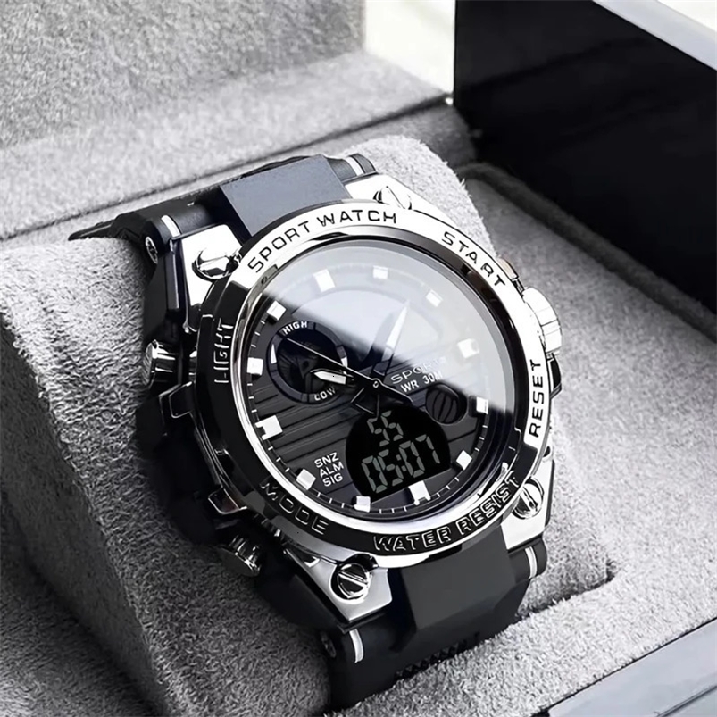 ACHENGY F Style Men Multifunctional Sports Watch Mens Dual Display Waterproof Electronic Wristwatch Relogio Masculino 240428