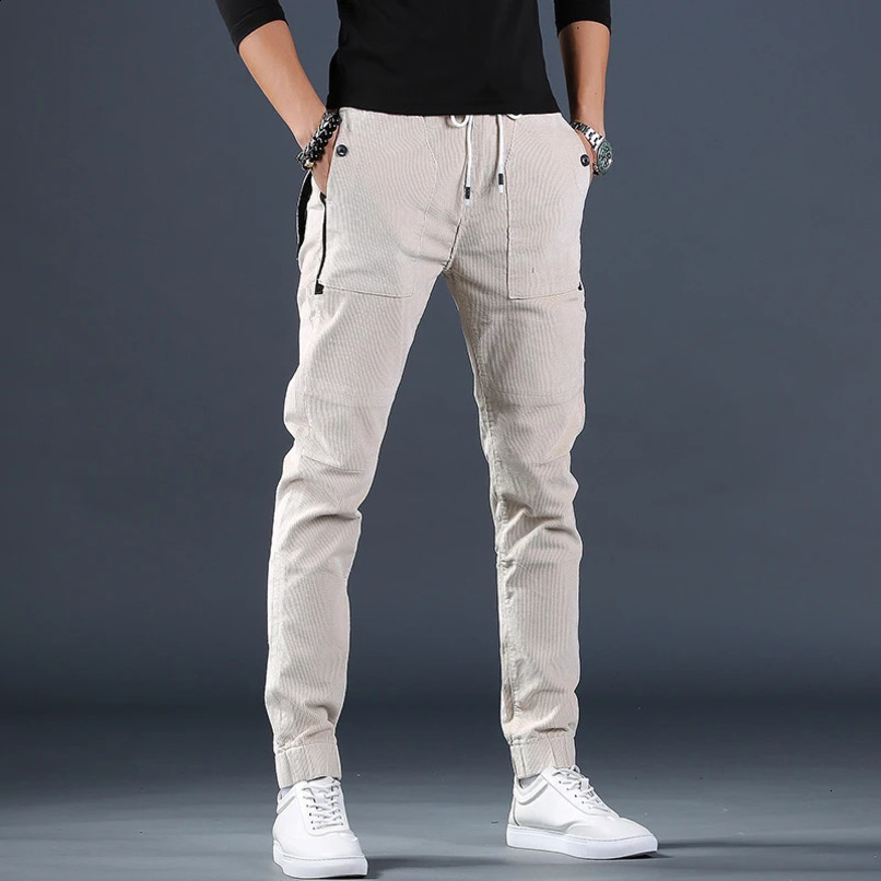 Autumn Corduroy Pants Men Fashion Casual Joggers Trousers 250113