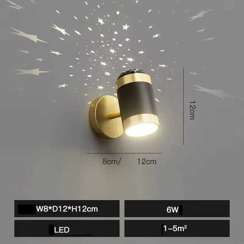 Nordic Ins Style Creative Starry Sky Projection Wall Lamp Bedroom Living Room Hotel Ceiling Decoration Lighting LED Wall light C251124