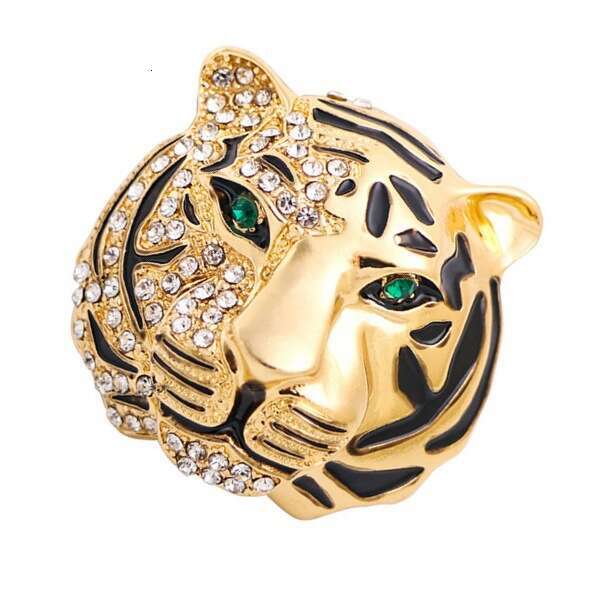 Alloy Fixed Tiger Head Men's Suit Jacket Accessory Lapel Pin Brooch High-End Men