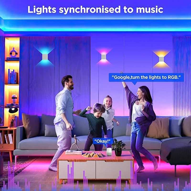 Smart Cube Wall Light Adjust Angle Up and Down Light 16M Color Dimmable Music Sync Work with Alexa Google Assistant C251124