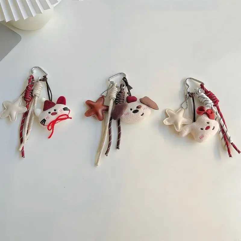 634C Cartoon Plush Bear Keychain For Women Bag Pendant Car Accessories Gift Bags Charm Keyring Decoration D250923