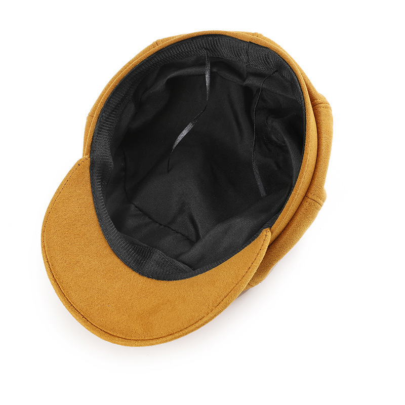 Berets Winter Vintage Caps For Women French Artist Warm Felt Hats Beret Female Solid Octagonal Autumn Girl sboy Cap 221130