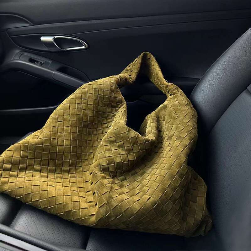 Ins Internet Celebrity Same Style Casual Versatile Suede Woven Handbag Shoulder Underarm Bag Large Capacity Women