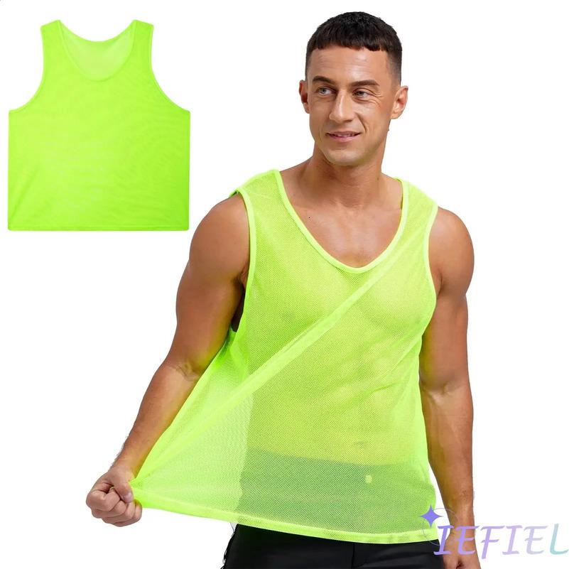 Men Sleeveless Hollow Out Mesh Training Vest for Basketball Football Volleyball Casual T Shirt Gym Wear Muscle Tops Tank Tops 250411