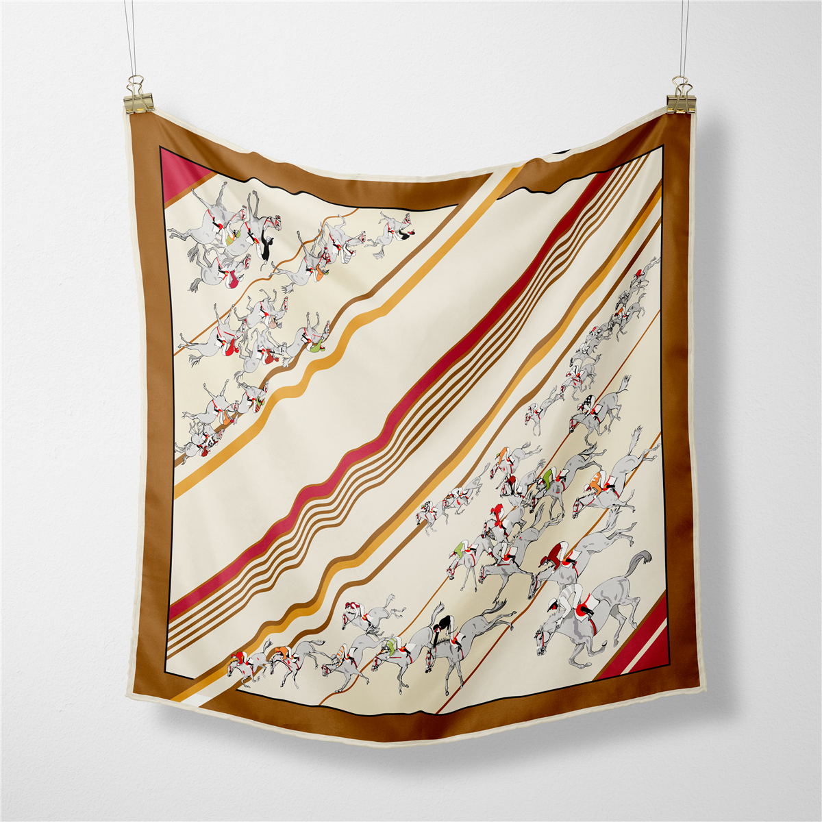 Classic Silk Square Scarf Artistic Design Headpiece Neck Accessory Adornment for Parties, Vacations, Everyday Wear, and Gifts