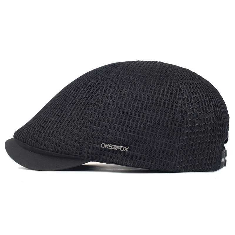 New Mesh Newsboy Caps Summer Men Women Hats Breathable Beret Outdoor Gorro Hombre Boina Golf Hat Fashion Casual Solid Flat Cap Z251029