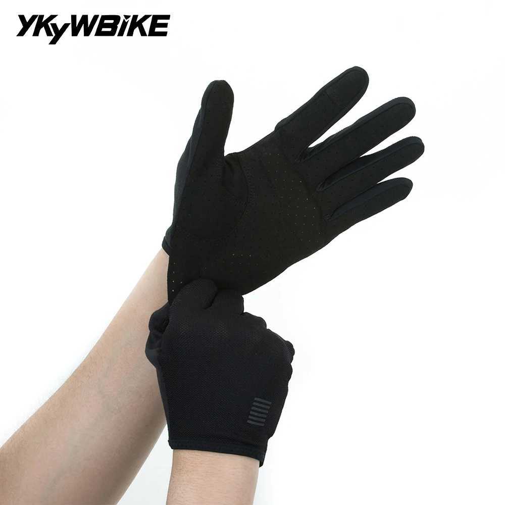 YKYWBIKE Cycling Full Finger Gloves Touch Screen Antislip ShockAbsorbing Bicycle Gloves Road Bike Outdoor Gloves J250922