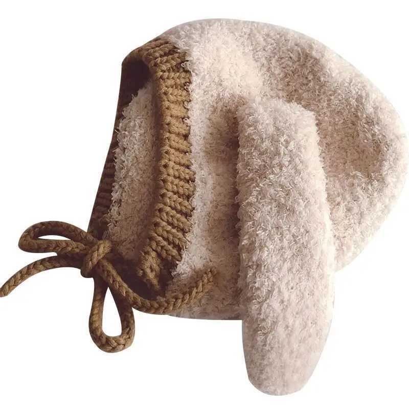 2025 Baby Hats Winter Girls Newborn Soft Cartoon Cute Rabbit Ears Knitted Beanie Hat Infant Warmer Stuff Toddler Kids Cap Z251029