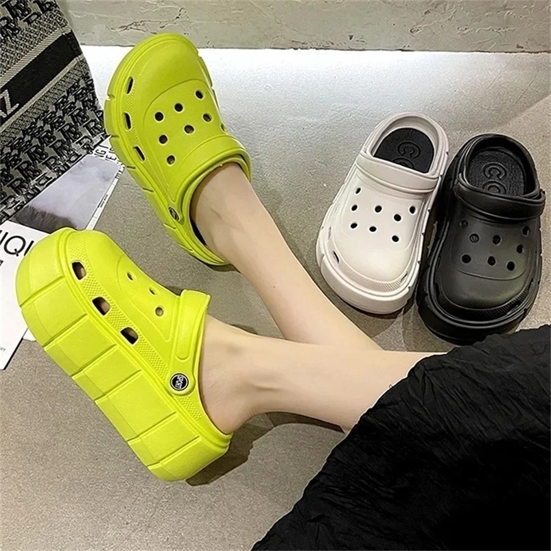 Summer Women Sandals Thick Bottom Home Slides Women Clogs Soft EVA Dry Wedges Platform Garden Shoes Beach Sandals Home Slippers 240514