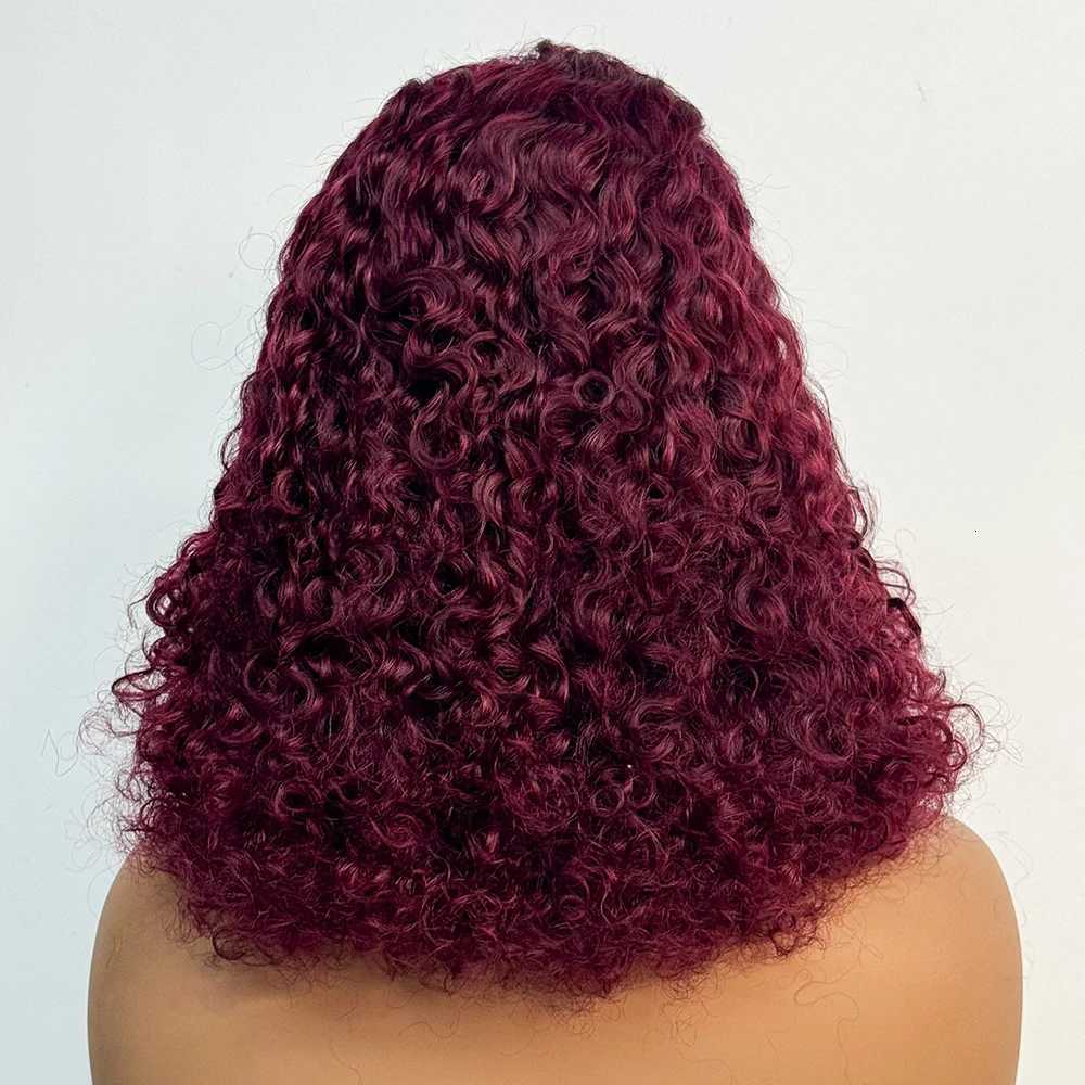 250 Density Water Wave Curly Human Hair Wigs Double Drawn 4x4 Transparent Lace Closure Human Hair Wigs For Black Women C250922