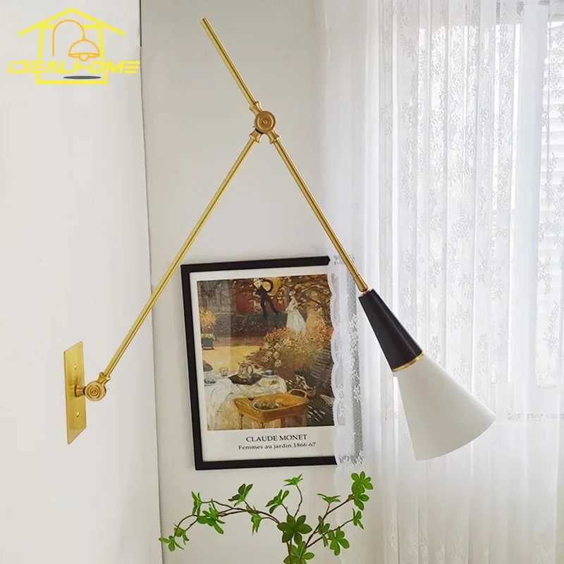 American Luxury Medieval Athena Caldernne Wall Lamp BlackGold Lustre LED E27 Swing Arm Wall Mounted Kitchen Island Sofas Cafe C250923