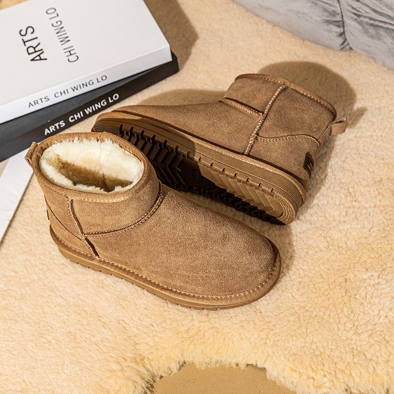 Various styles Winter Warm Fleece Lined Short Boots Cotton Shoes Unisex 2025 New Anti Slip Soft Sole Comfortable Puffy Cotton Shoes Men Women Size 35-