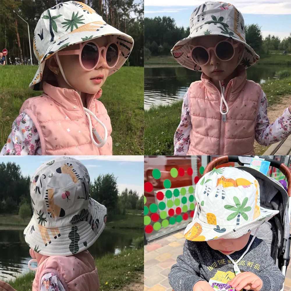 Summer Panama Baby Girls Hat Autumn Cartoon Boys Fisherman Hat Baby Sun Hat Outdoor UV Bucket Hat for Kids Toddler Bonnets Z251029