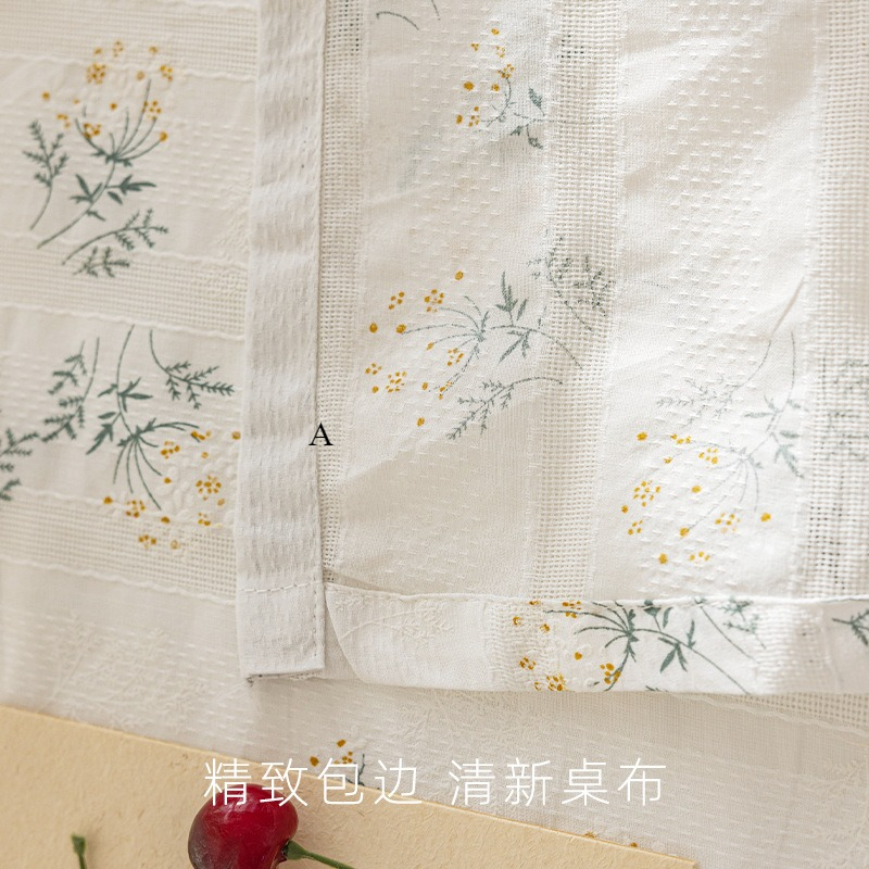 2025 Small Floral Pastoral Fabric Coffee Table Cloth Book Table Mat Bedroom Tablecloth RE4