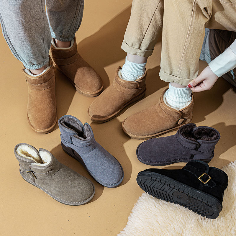 Various styles Winter Warm Fleece Lined Short Boots Cotton Shoes Unisex 2025 New Anti Slip Soft Sole Comfortable Puffy Cotton Shoes Men Women Size 35-