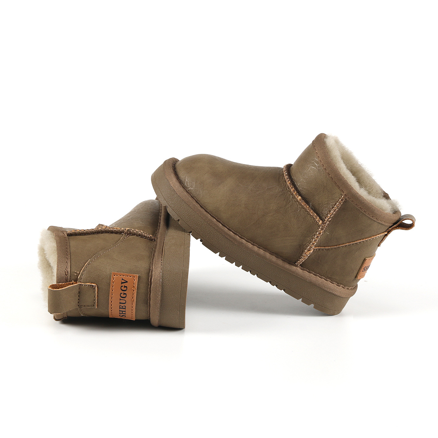 Free shipping fashion non-slip children's snow boots 2025 winter new design fleece and thickened cotton shoes warm and comfortable boys' and