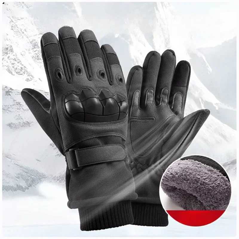 Winter Warm Thick Skiing Gloves Outdoor Hunting Protection Mountaineering Touchscreen Full Finger Gloves for Ski Motorcycle Bike J2509221