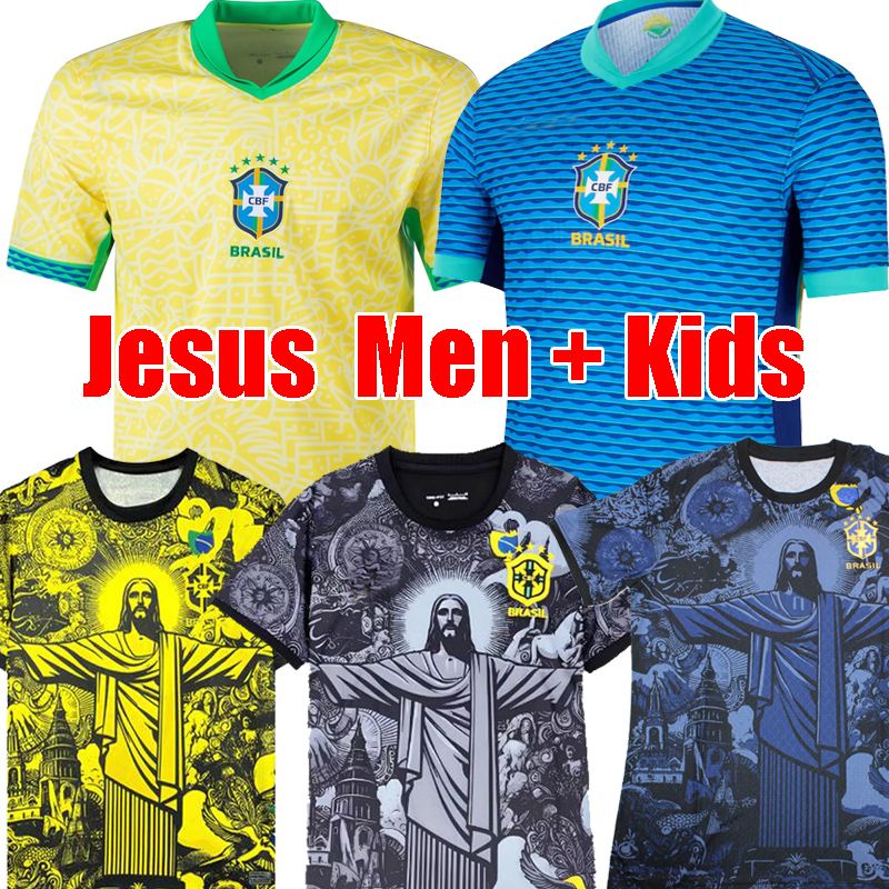 2024 2025 CASEMIRO JESUS brazils soccer jersey 24 25 RICHARLISON Camiseta RAPHINHA PAQUETA VINI JR RODRYGO Brasil football kits soccer shirt men kids sets uniform