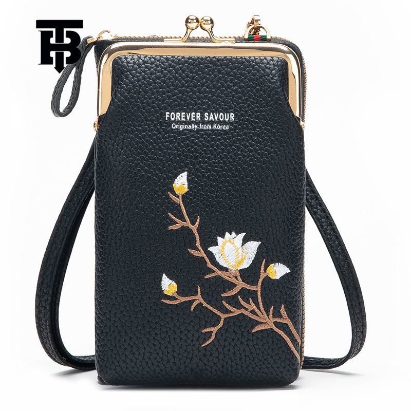 TB BHULAMTE Free Shipping New Designer Bag 2025 High-quality Clip On Upright Mini Phone Bag, Single Shoulder Long Fashion PU Women's Wallet