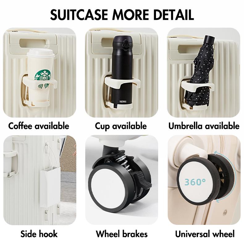 New Arrival Stylish Thickened Travel Suitcase with Front Opening - Lightweight and Waterproof Net Red Trolley Case