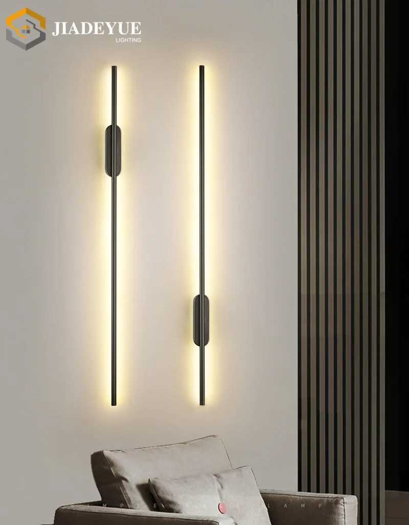 Modern led long wall lamp Nordic minimalist living room sofa TV bedroom bedside lamp indoor wall lamp C251124