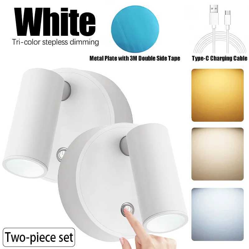 LED Magnetic Wall Lamp USB Rechargeable Touch Switch Adjustable Brightness Ideal for Bedroom Dining Room Party Art Decora C251124