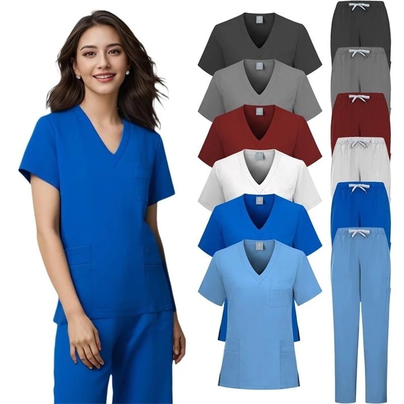 Hospital Dental Clinic and Operating RoomStylish Work Uniform Set for Doctors and Nurses in Beauty Salon Pet 240715